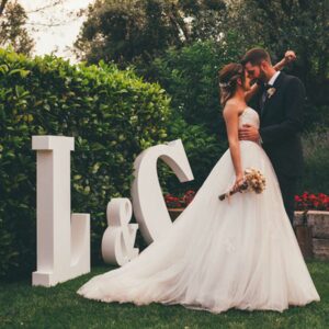 Letras gigantes boda