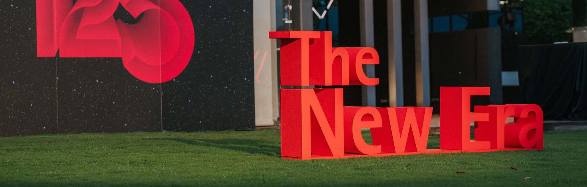 Letras gigantes para eventos rojas