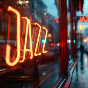 Letrero de neon con letras Jazz